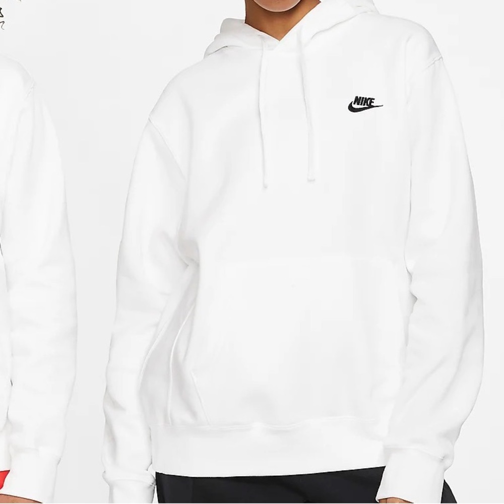 White Nike Logo Hoodie